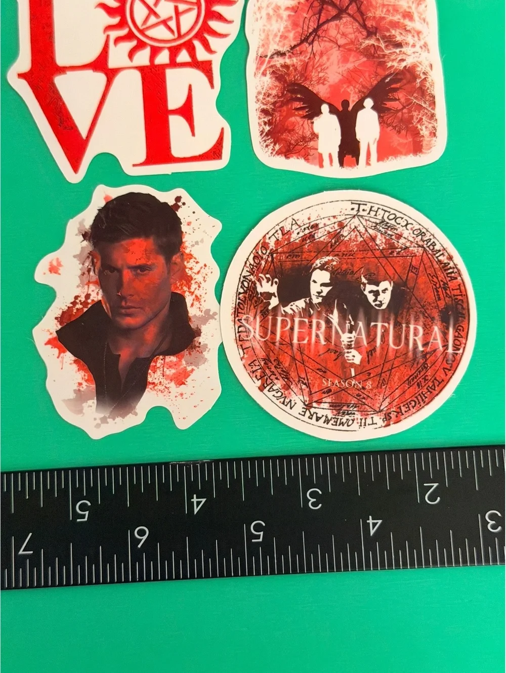 7 pack sticker/decal waterproof Supernatural tv show